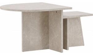 Sala soffbord 40/60 x 40/60 cm - Beige marmorlook