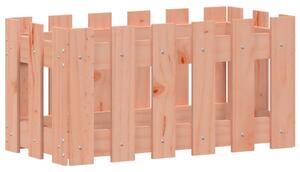 Odlingslåda med staket-design 60x30x30 cm massivt douglas-trä