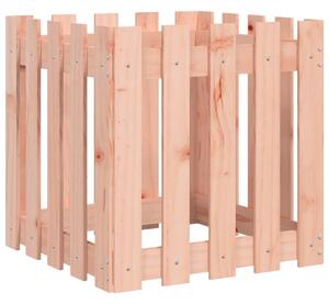 Odlingslåda med staket-design 50x50x50 cm massivt douglasträ