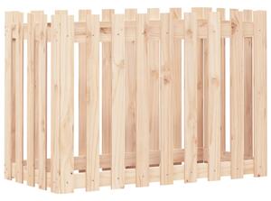 Odlingslåda med staket-design 100x50x70 cm massiv furu