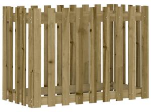 Odlingslåda med staket-design 100x50x70 cm impregnerad furu
