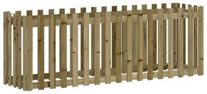 Odlingslåda med staket-design 200x50x70 cm impregnerad furu