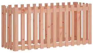 Odlingslåda med staket-design 150x50x70 cm massivt douglasträ