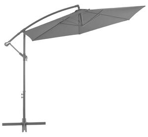 Frihängande parasoll med aluminiumstång 300 cm antracit