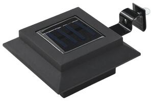 Sollampa LED set 6 st fyrkantig 12 cm svart