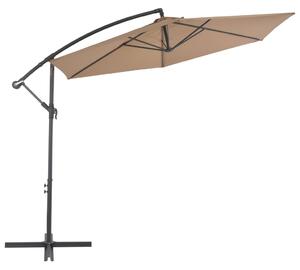 Frihängande parasoll med aluminiumstång 300 cm taupe