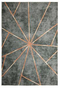 Wiltonmatta - Bellizzi (grön/orange) (Storlek: 160 x 230 cm)