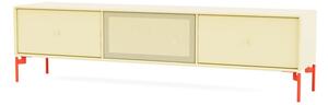 Montana - OCTAVE V TV bench - Legs: 145 Rosehip - Hyllor - 159 Camomile - W138 x H36,6 x D30 cm