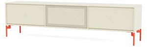 Montana - OCTAVE V TV bench - Legs: 145 Rosehip - Hyllor - 150 Vanilla - W138 x H36,6 x D30 cm