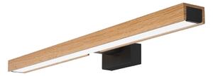 Brilagi-Badrumsspegel med LED-belysning WOODY MIRROR LED/12W/230V IP44 ek/svart