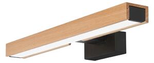 Brilagi-Badrumsspegel med LED-belysning WOODY MIRROR LED/8W/230V IP44 ek/svart