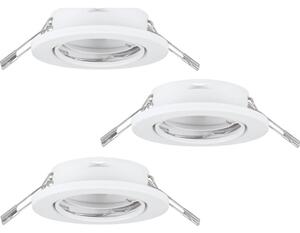 Eglo 75674-KIT 3x Badrum infälld lampa AGULO 1xGU10/35W/230V IP23 vit