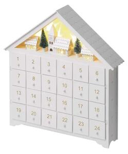 LED adventskalender 8xLED/2xAA vit