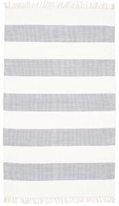 Bomull stripe Matta - Grå / Off white 100x160