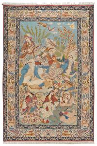 Isfahan silke varp Matta 194x290