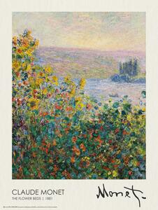 Poster, Affisch The Flower Beds (1881), Claude Monet