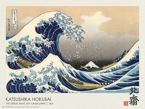 Poster, Affisch The Great Wave off Kanawaga (1831), Katsushika Hokusai