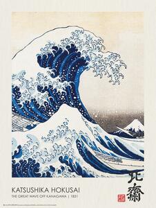 Poster, Affisch The Great Wave off Kanawaga (1831), Katsushika Hokusai