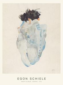 Bildreproduktion Nudity in Blue (Special Edition Nude) - Egon Schiele