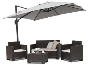 Garden Point Siena 2,5x2,5m agrå trädgårdsparasoll