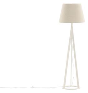 VENTURE DESIGN Kona golvlampa - linne och vitt gummiträ