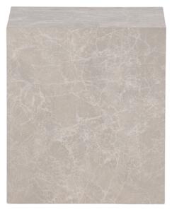 VENTURE DESIGN York Högt soffbord, fyrkantigt - beige marmormönster MDF