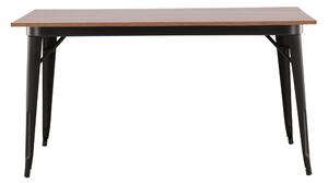 VENTURE DESIGN Tempe matbord, rektangulärt - valnöt MDF och svart stål