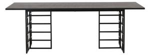 VENTURE DESIGN Ystad matbord, rektangulärt - svart ekfaner och svart aluminium