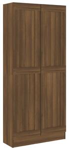 Bokhylla brun ek 82,5x30,5x185,5 cm konstruerat trä