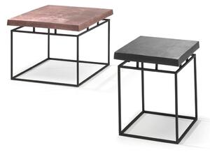 Rousseau Soffbord set 2 st Aron metall grå och rostfärgad