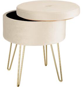 TecTake GmbH 403955 sittpuff med förvaringsutrymme ava - creme