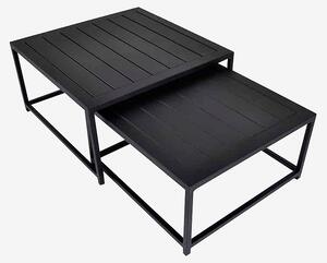 Fritab - Satsbord Easy 60 x 60 x 31 cm, 70 x 70 x 36 cm - Svart - Soffbord utomhus - Från Homeroom