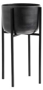 Nordal - Planter on stand, medium, black oxidized