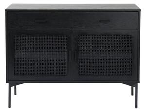 NFG - RAFFELS Sideboard ,2 dörr/2 låd,ek,svart