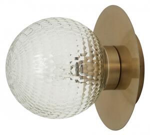 Nordal - ANONA wall lamp, cut glass, golden plate