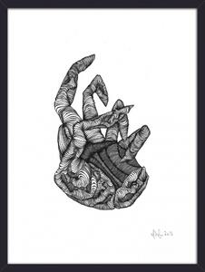 Nordal - HAND illustration, black frame