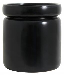 Nordal - ISA pot, L, shiny black glaze