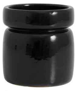 Nordal - ISA pot, S, shiny black glaze