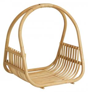 Nordal - ROA basket w/handle, polished rattan