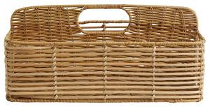 Nordal - ZADAR rattan holder, 2 dividers, nature