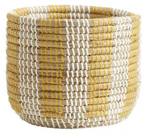 Nordal - GRASSY basket, nature/yellow/white