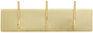 Nordal - HAAOY coat rack, 3 hooks, golden metal