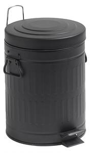 Nordal - Trash can, black, round, 5L