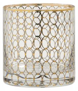 Nordal - CIRCLE glass w. gold pattern