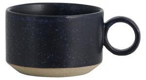 Nordal - GRAINY tea cup w. handle, dark blue