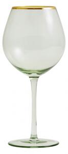 Nordal - GREENA wine glass w. gold rim