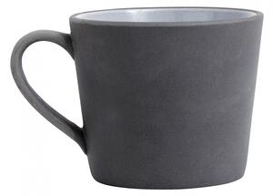 Nordal - Stoneware mug w. handle, black/white