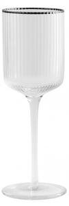 Nordal - RILLY white wine glass, silver rim