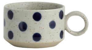 Nordal - GRAINY tea cup w. handle, sand/dark blue