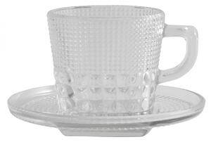 Nordal - Glass cup w/saucer, clear glass